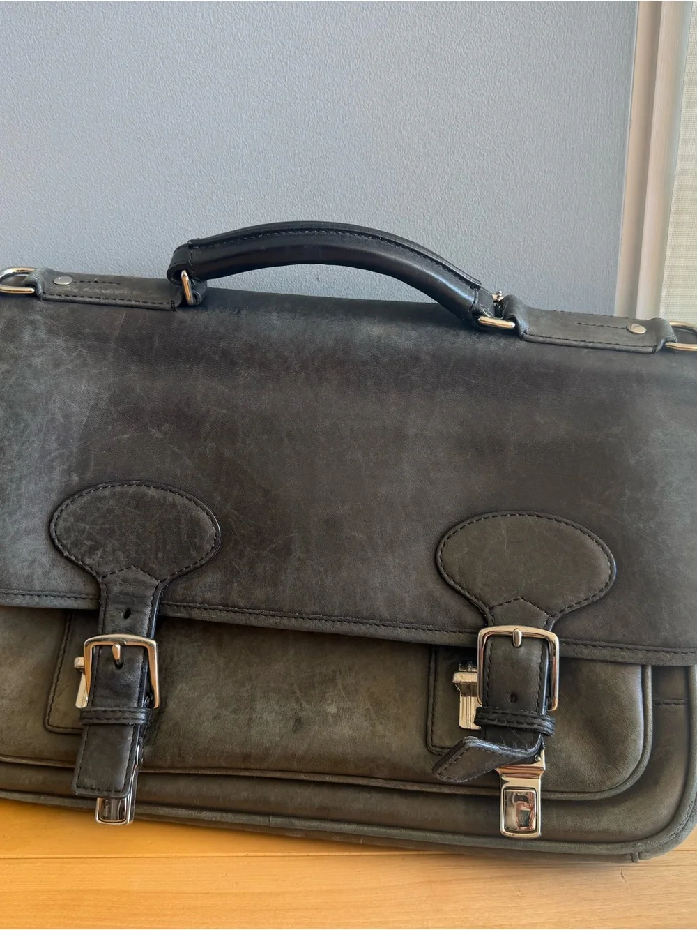 Gray coach  Leather Men’s Briefcase Bag